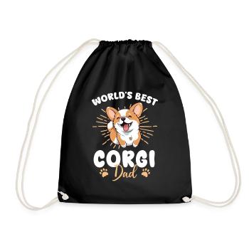 Welsh Corgi Pembroke Dog Corgi Dad - Drawstring Bag - black - Front