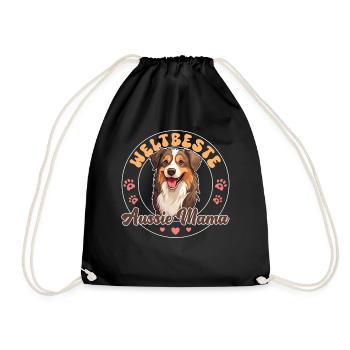 Berger Australien Bleu Merle Groovy Aussie Mom - Sac de sport léger - noir - Devant