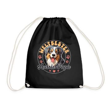 Berger Australien Bleu Merle Groovy Aussie Dad - Sac de sport léger - noir - Devant