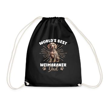 Weimaraner Groovy Weimaraner Dad - Turnbeutel - Schwarz - Vorne