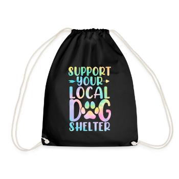 Soutenez votre refuge pour chiens local Dog Tie Dye Animal - Sac de sport léger - noir - Devant