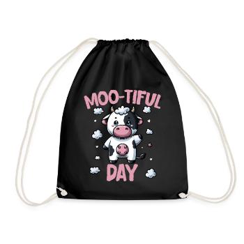 Vous êtes Moo-tiful, Mignon Amoureux des vaches drôle - Sac de sport léger - noir - Devant