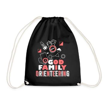 Orienteering God Family Orienteering - Drawstring Bag - black - Front