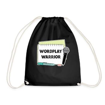 Poésie Slam Jeu de mots Guerrier Slam Poésie - Sac de sport léger - noir - Devant