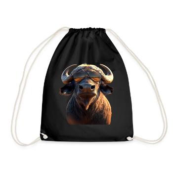 Buffle du Cap Buffalo Safari Buffle d’Afrique - Sac de sport léger - noir - Devant