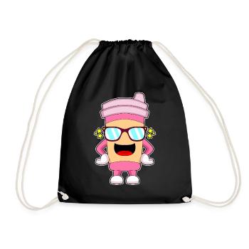 Coffee to go Mug - Drawstring Bag - black - Front