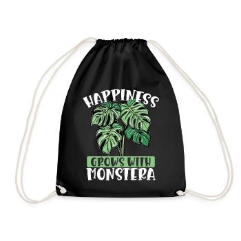 Le bonheur grandit avec Monstera – - Sac de sport léger - noir - Devant