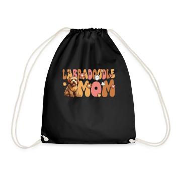 Labradoodle Groovy Labradoodle Mom - Turnbeutel - Schwarz - Vorne