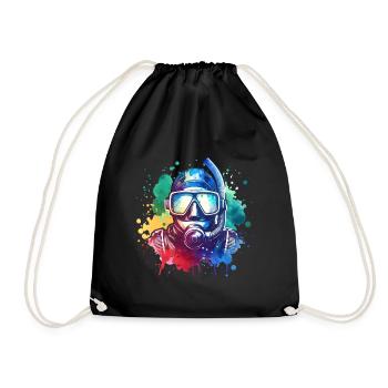 Diving Divers - Drawstring Bag - black - Front