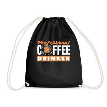 Professioneller Kaffee Liebhaber - Turnbeutel - Schwarz - Vorne