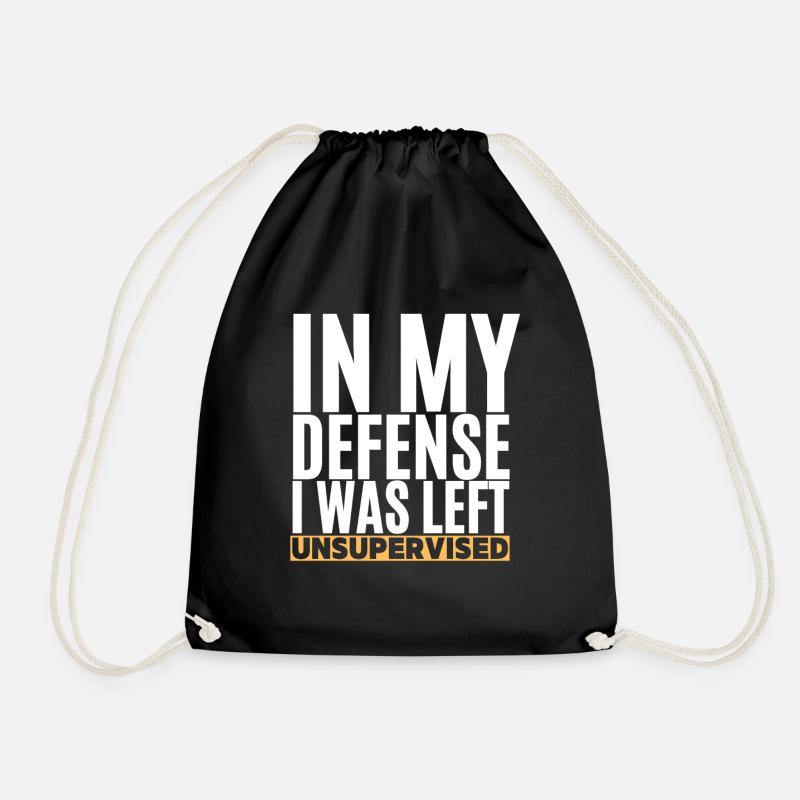 I Was Left Unsupervised - Turnbeutel - Schwarz