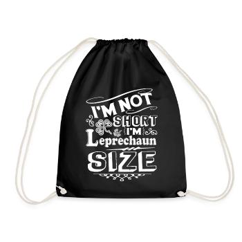 St Patrick's Day I am Leprechaun Size St Patrick - Drawstring Bag - black - Front