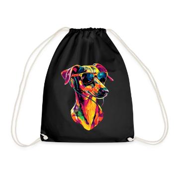 Greyhound Dog Lover Hunting Dog Love Greyhound - Drawstring Bag - black - Front