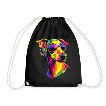 Greyhound Dog Lover Hunting Dog Love Greyhound - Drawstring Bag - black - Front