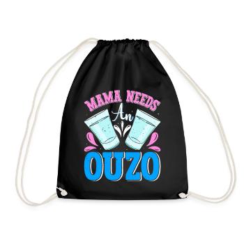 Griechenland Ouzo - Turnbeutel - Schwarz - Vorne