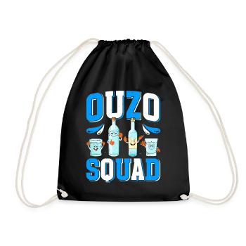 Griechenland Ouzo - Turnbeutel - Schwarz - Vorne