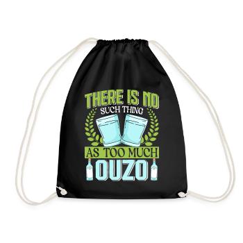 Griechenland Ouzo - Turnbeutel - Schwarz - Vorne