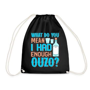Griechenland Ouzo - Turnbeutel - Schwarz - Vorne