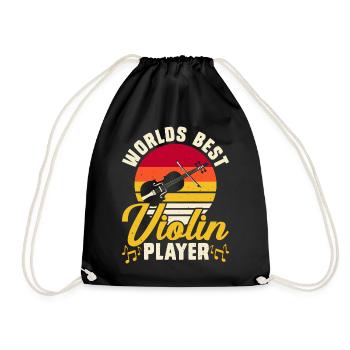 Worlds Best Violin Player - Drawstring Bag - black - Front