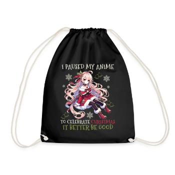 Je mets mon anime en pause pour Noël - Sac de sport léger - noir - Devant