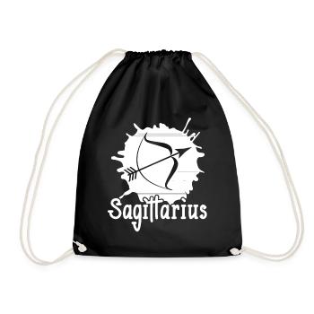 Sagittarius Sagittarius Zodiac Star - Drawstring Bag - black - Front