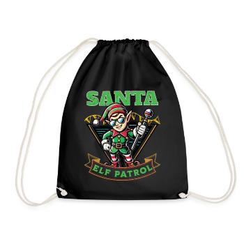 Aventure de Noël de la patrouille du Père Noël - Sac de sport léger - noir - Devant