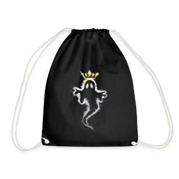 Fantôme avec une couronne - Sac de sport léger - noir - Devant