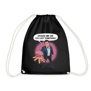 Excusez-moi monsieur, vous avez perdu quelque chose Cerveau - Sac de sport léger - noir - Devant