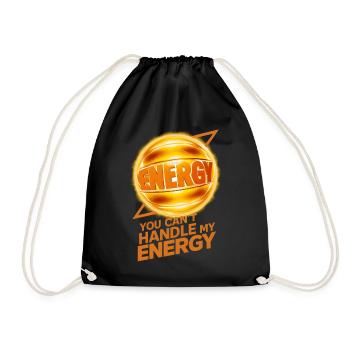 Boule d’énergie, tu ne peux pas gérer mon énergie - Sac de sport léger - noir - Devant