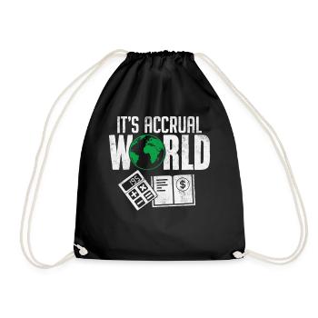 Es ist Accrual World Bookkeeping Lustige Buchhaltung - Turnbeutel - Schwarz - Vorne