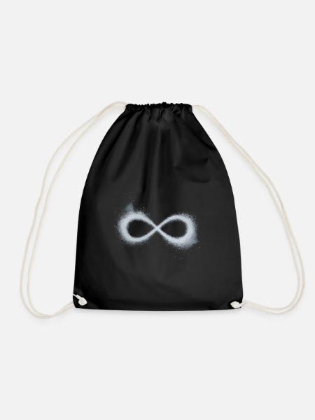 infinity - Drawstring Bag - black