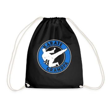 Karate Grandpa Karate Fighting Grandpa Karate - Drawstring Bag - black - Front