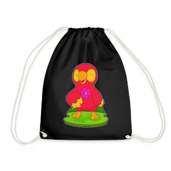 Fleur de perroquet - Sac de sport léger - noir - Devant