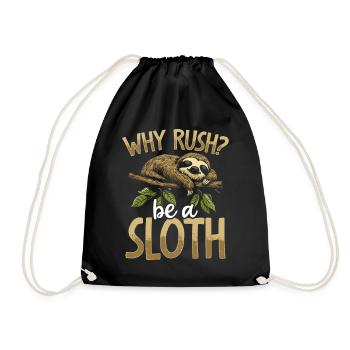 Pourquoi se précipiter ? Soyez un paresseux Paresseux plus fautif - Sac de sport léger - noir - Devant