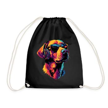 Labrador Retriever Chien Amour Jeunes Labradors mignons - Sac de sport léger - noir - Devant