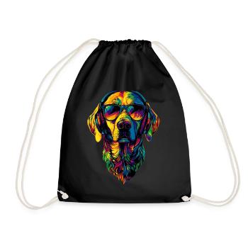 Labrador Retriever Chien Amour Jeunes Labradors mignons - Sac de sport léger - noir - Devant