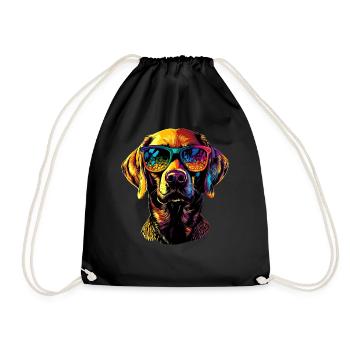 Labrador Retriever Chien Amour Jeunes Labradors mignons - Sac de sport léger - noir - Devant