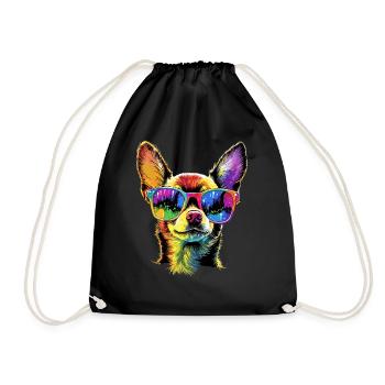Chihuahua Dog Mistress I Love Cute Chihuahuas - Drawstring Bag - black - Front