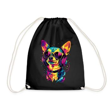 Chihuahua Dog Mistress I Love Cute Chihuahuas - Drawstring Bag - black - Front