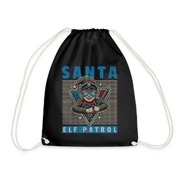 Patrouille du Père Noël Joyeux Noël - Sac de sport léger - noir - Devant