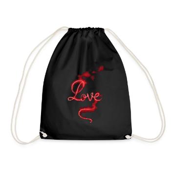 love red dust - Drawstring Bag - black - Front