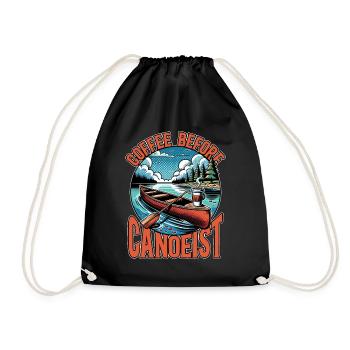 Canoë Café Avant Rameur Amateur de café Canoéiste - Sac de sport léger - noir - Devant