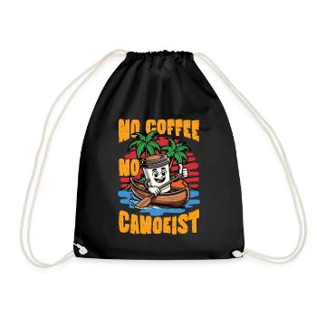 Canoë Pas de café Pas de navigation de plaisance Rameur Amateur de café - Sac de sport léger - noir - Devant