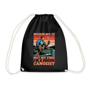Canoë Morning n’est pas mon temps canoéiste - Sac de sport léger - noir - Devant