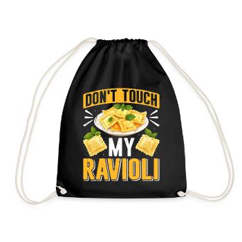 Hands off my ravioli motif - Drawstring Bag - black - Front