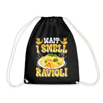 Hände Weg Von Meinen Ravioli Motiv - Turnbeutel - Schwarz - Vorne
