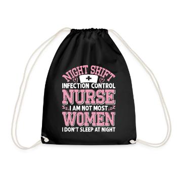 Caregiver Infection Control - Drawstring Bag - black - Front