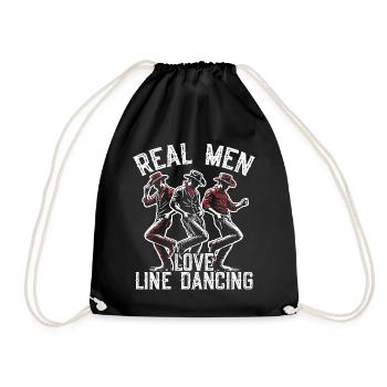 Danse en ligne, Musique country, Cowboy, Danse en ligne - Sac de sport léger - noir - Devant