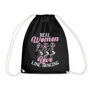 Danse en ligne, Musique country, Cowboy, Danse en ligne - Sac de sport léger - noir - Devant
