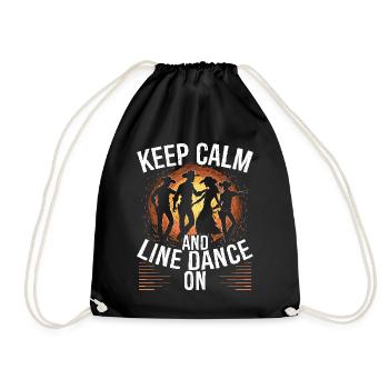 Line Dance Country Musik Cowboy Linedance - Turnbeutel - Schwarz - Vorne